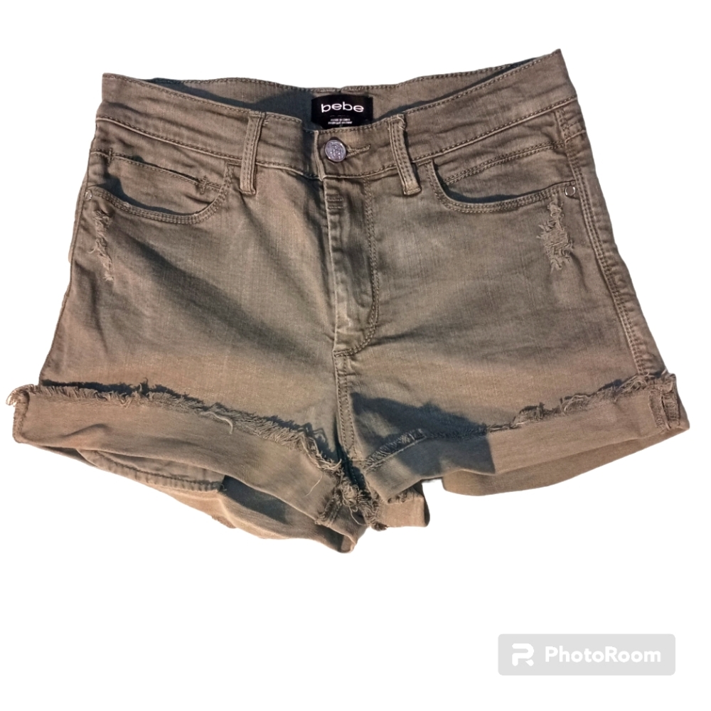 BEBE Jean Shorts Dusty Olive Green SKUK051‎
